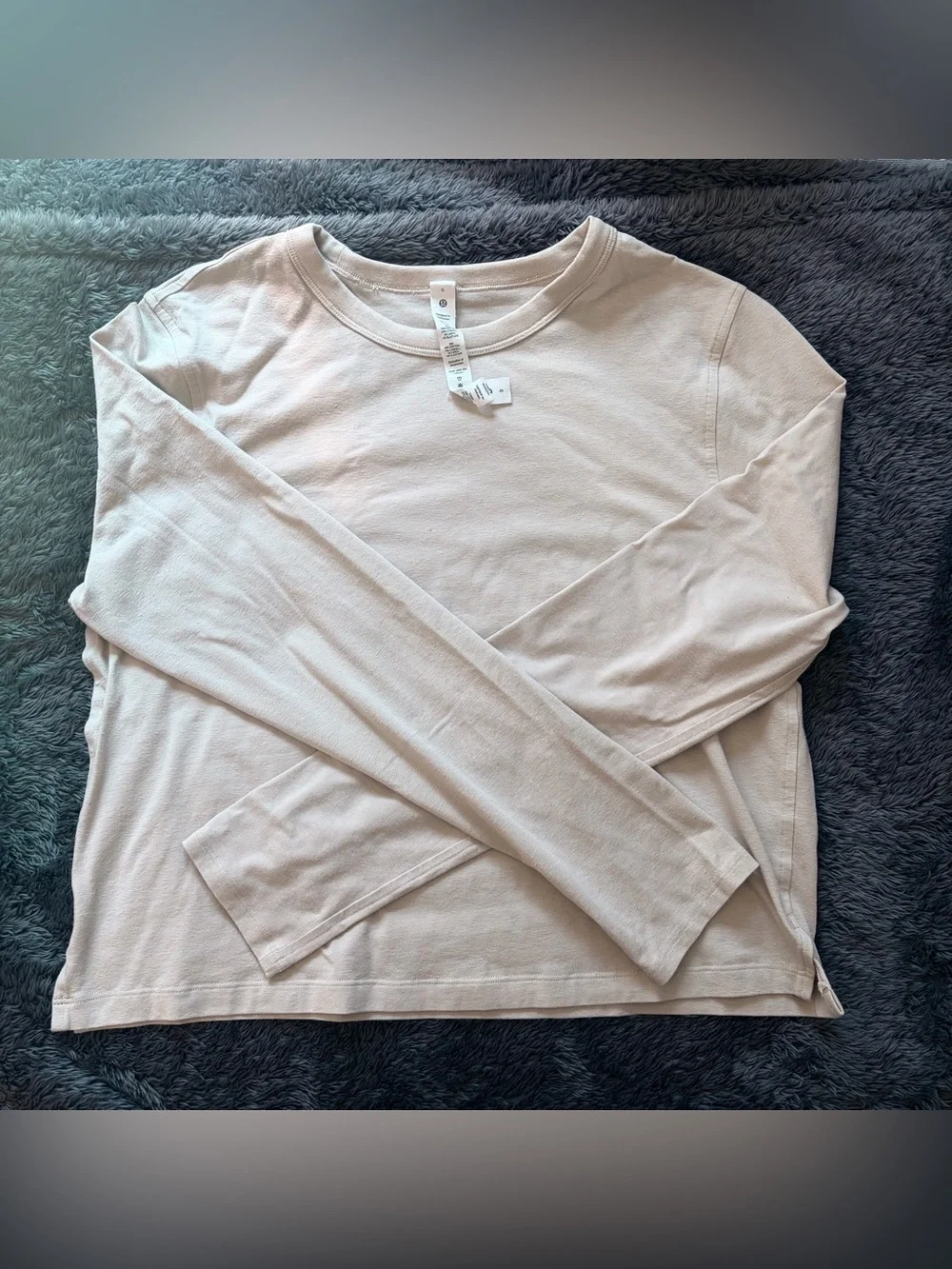 Lululemon Classic-Fit Cotton-Blend Long Sleeve Shirt Natural Ivory